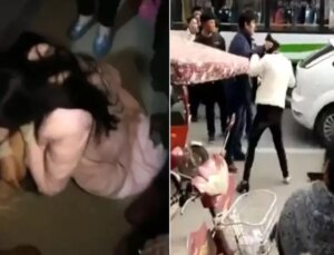 Aldatıldığını öğrenen koca, polisin gözü önünde karısını öldüresiye dövdü