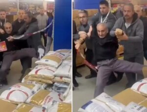 Fiyatları görünce cinnet geçiren adam, marketten sürüklenerek atıldı
