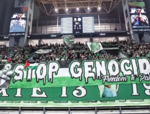 Panathinaikos taraftarlarından Filistin’e büyük destek
