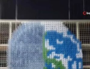 Doğadan Toplanan Pet Şişelerle Dünya Haritası Yapıldı