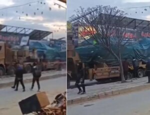 TSK Azez’e takviye kuvvet gönderdi! Teröristlerden temizlenen bölgede dikkat çeken görüntü