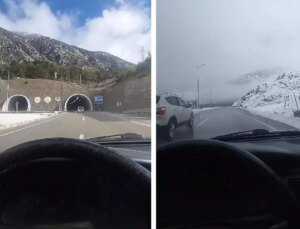 4 dakikalık tünelde yazdan kışa yolculuk
