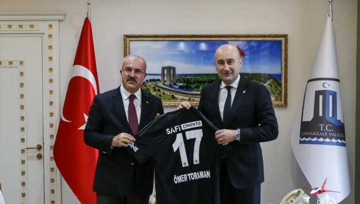 Beşiktaş Kulübü Başkanı Yücel’den Çanakkale Valisi Toraman’a ziyaret