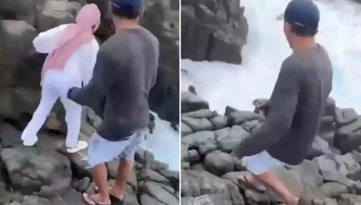 Genç kız, kayalıklarda fotoğraf çektirdiği sırada dev dalgaların kurbanı oldu