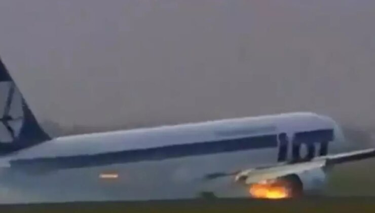 Pilot, iniş takımları açılmayan uçağı başarılı bir şekilde indirmeyi başardı