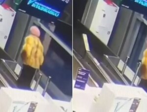 Bagaj bandını yürüme yolu sandı, bagaj boşluğuna düştü