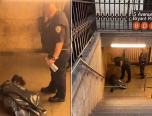 New York’ta evsiz adamı tekmeleyen polis memuruna büyük tepki