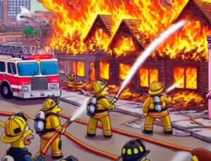 Simpsonlar Los Angeles yangınını da 20 yıl önceden bilmiş