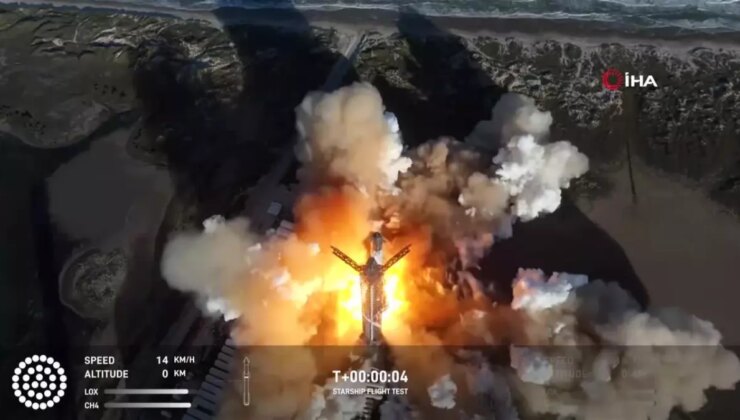SpaceX’in Starship Roketi Test Uçuşunda Parçalandı