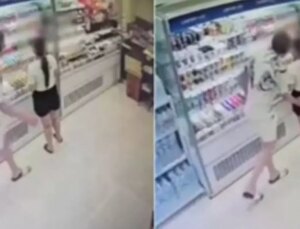 Turist, gittiği süpermarkette kadın müşteriyi taciz etti