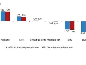 Finansal Yatırım Araçlarının Gerçek Getiri Oranları, Nisan 2025