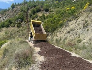 Yayla Kuzdere’de yol bakım çalışmaları