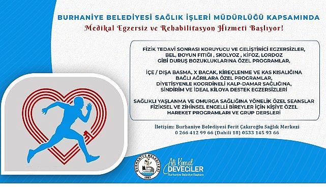 Burhaniye Belediyesi Sıhhat İşleri Müdürlüğü’nden Medikal Antrenman ve Rehabilitasyon Hizmeti
