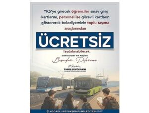 Büyükşehir’den YKS günü fiyatsız ulaşım