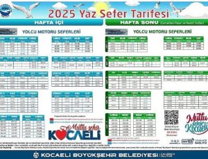 Deniz ulaşımında 110 seferle yaz tarifesi başlıyor