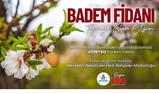 Nevşehir Belediyesi’nden Fiyatsız Badem Fidanı Dağıtımı