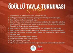Nevşehir Belediyesi’nden Ödüllü Tavla Turnuvası