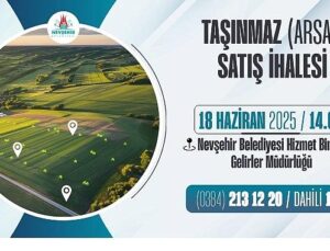 Nevşehir Belediyesi’nden Taşınmaz Satış İhalesi