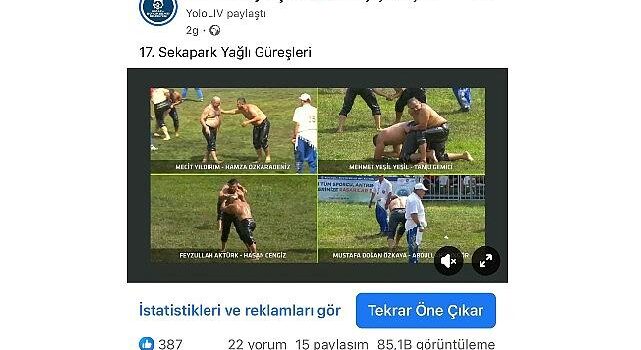 Sekapark Yağlı Güreşleri dijitalde milyonlara ulaştı