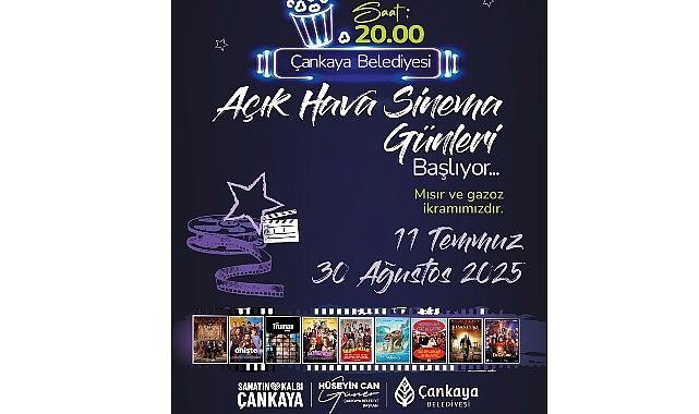 Çankaya’da “Açık Hava Sinema Günleri” başlıyor