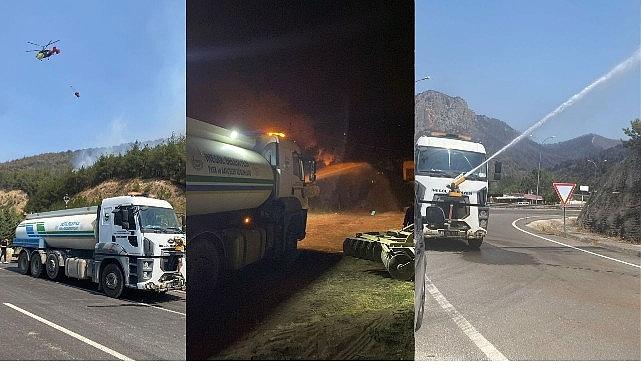 İnegöl Belediyesi’nden Yangın Bölgesindeki Söndürme Çalışmalarına Dayanak