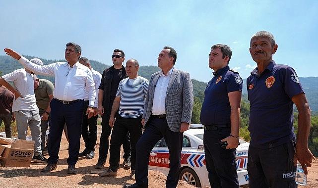 Lider Dutlulu Yangın Bölgelerinde İncelemelerde Bulundu