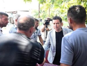 Lider Erkan Aydın yangın bölgesinde