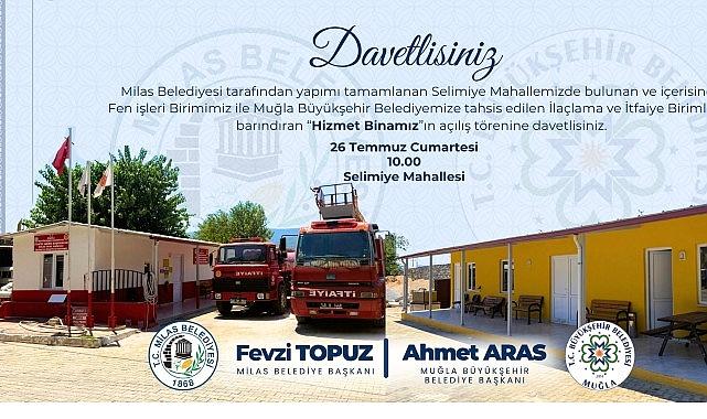 Milas Belediyesi Tarafından Üretimi Tamamlanan Hizmet Binası Merasimle Açılıyor