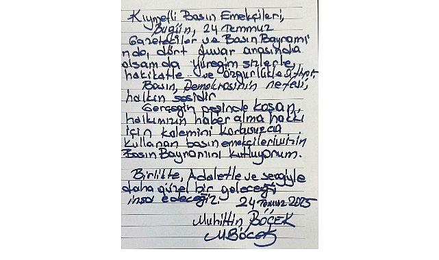 Muhittin Böcek basın işçilerini unutmadı