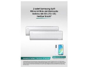 Samsung Split Klimalarda 2’li alımda Galaxy A16 5G telefon ikram fırsatı!