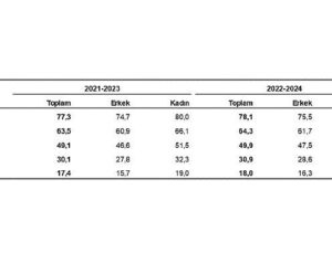 Türkiye’de doğuşta beklenen hayat mühleti 78,1 yıl oldu