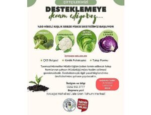 Yüzde 50 Hibelı Kışlık Zerzevat Fidesi Müracaatları Başlıyor