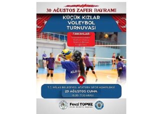 30 Ağustos Zafer Bayramımıza Özel Voleybol Turnuvası Düzenlenecek
