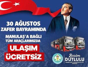 30 Ağustos Zafer Bayramı’nda Ulaşım Ücretsiz…