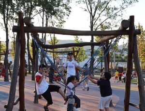 Bu parkta sıhhat ve huzur bir ortada