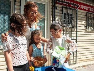 Karşıyakalı çocuklardan “Mavi Kapak” projesine tam takviye