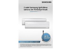 Samsung WindFree™ Split Klimalarda 2’li alımda JET 75 Dikey süpürge hediye!