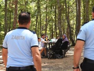 Zabıta takımları orman yangınlarını önlemek için kontrolde
