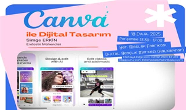 Dijital Gençlik Merkezi’nde “Canva” eğitimi başlıyor