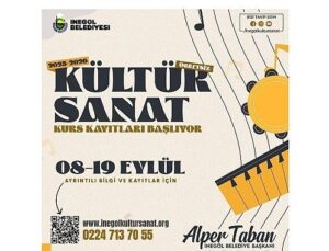 İnegöl Belediyesi’nin Kültür Sanat Kurslarında Kayıtlar Başladı