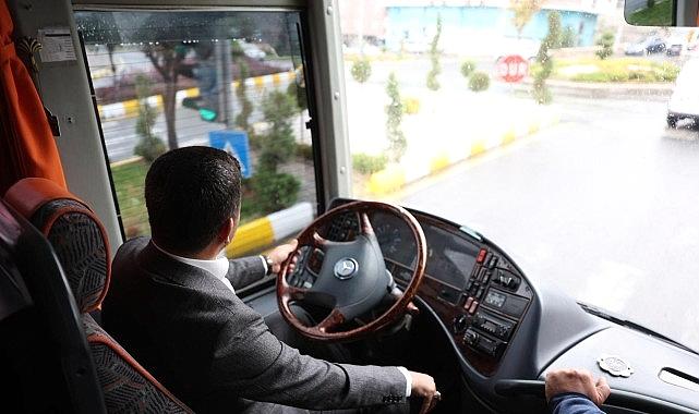 Lider Rasim Arı, Nevşehir Belediyesi SK Ekip Otobüsünü Kullandı