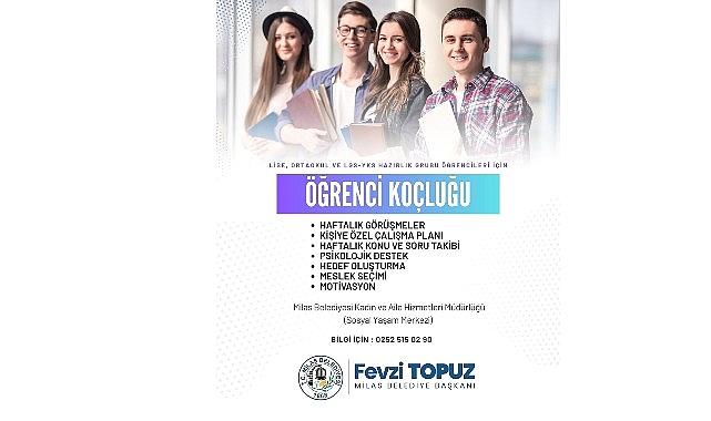 Milas Belediyesi ‘Öğrenci Koçluğu’ Hizmeti ile Öğrencilerin Yanında Oluyor