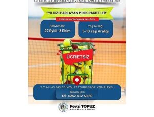 Milas Belediyesi’nden Minik Sportmenler İçin Tenis Kursu