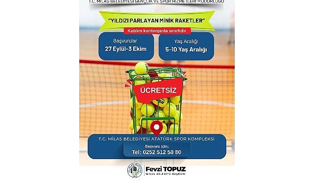 Milas Belediyesi’nden Minik Sportmenler İçin Tenis Kursu