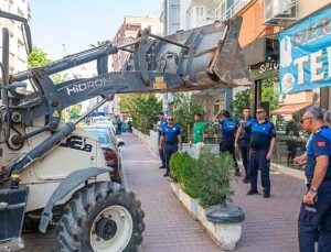 Yenişehir Belediyesi kaldırım ve yol işgali kontrollerini sürdürüyor