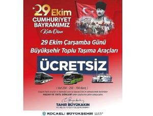 29 Ekim’de toplu ulaşım fiyatsız