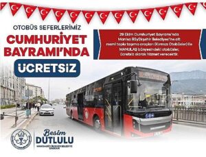 29 Ekim’de Ulaşım Fiyatsız Olacak