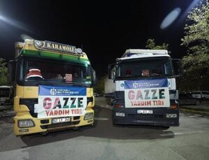 Büyükşehir’in birinci yardım tırları Gazze’ye yola çıktı