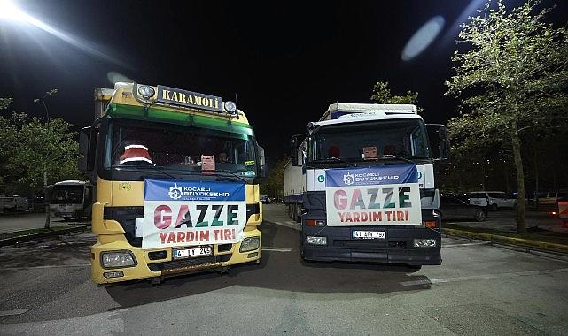 Büyükşehir’in birinci yardım tırları Gazze’ye yola çıktı
