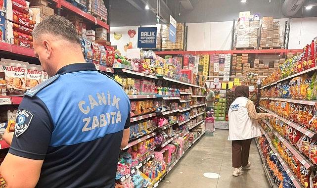 Canik Zabıtasından Grosmarket Kontrolü